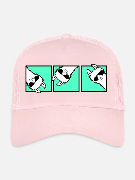 Trio de lunettes de soleil Lama Cool Looking Friends Team - Casquette trucker  - rose pâle - Devant