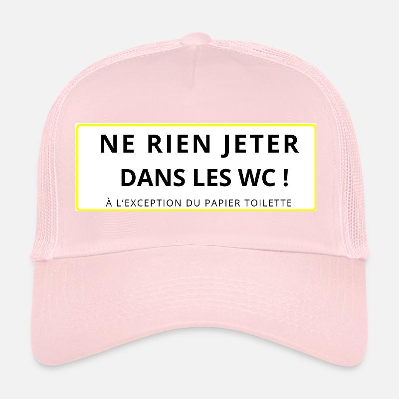 Panneau WC Propreté Casquette trucker 