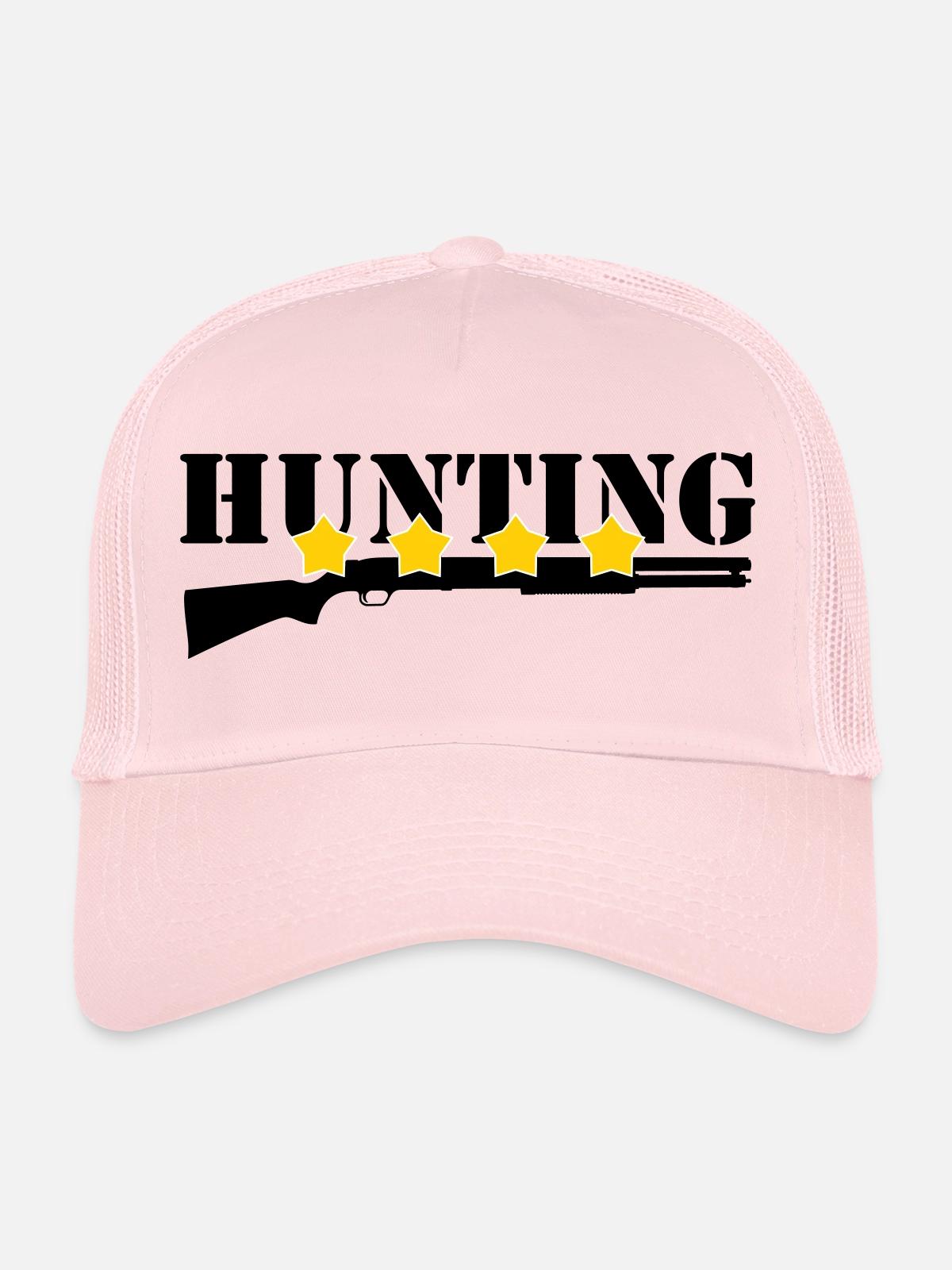 Chasse - Chasseur - Casquette trucker - rose pâle - Devant