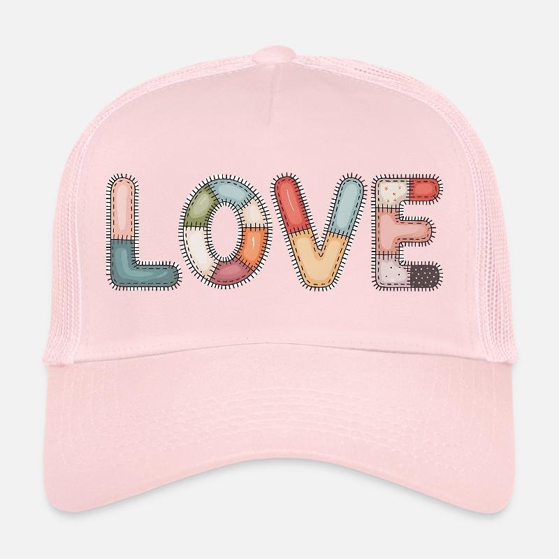 J’adore la couture patchwork design fait main Casquette trucker 