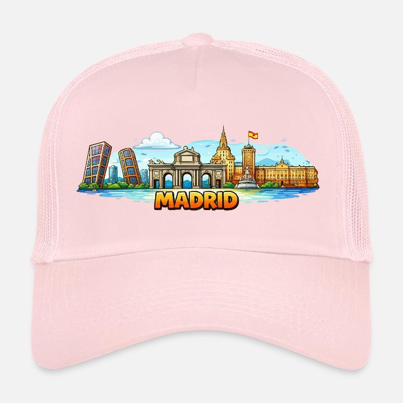 Madrid Skyline City Trucker Cap