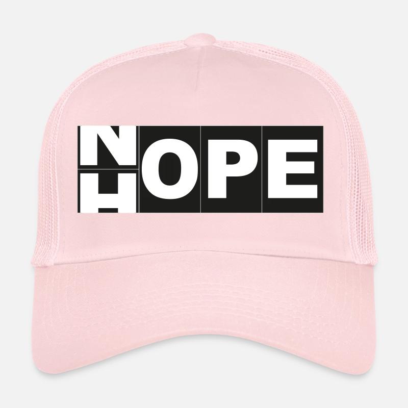 Hope Nope - Trucker Cap - pale pink