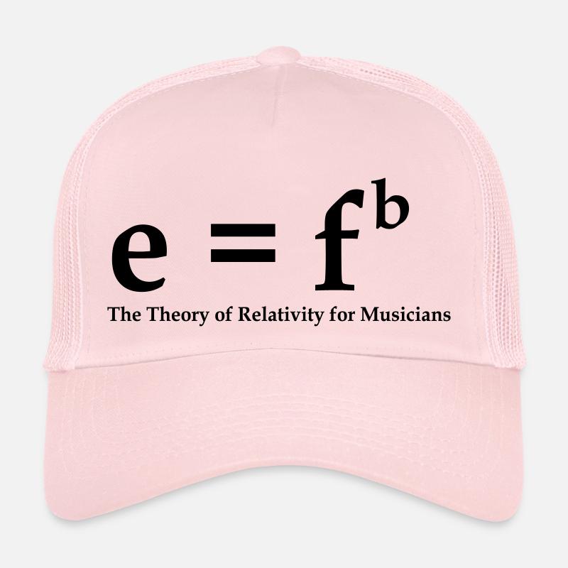 E=fb, theory of relativity for musicians - Trucker Cap - pale pink