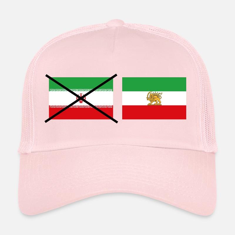 Design graphique du drapeau iranien traversé Casquette trucker 