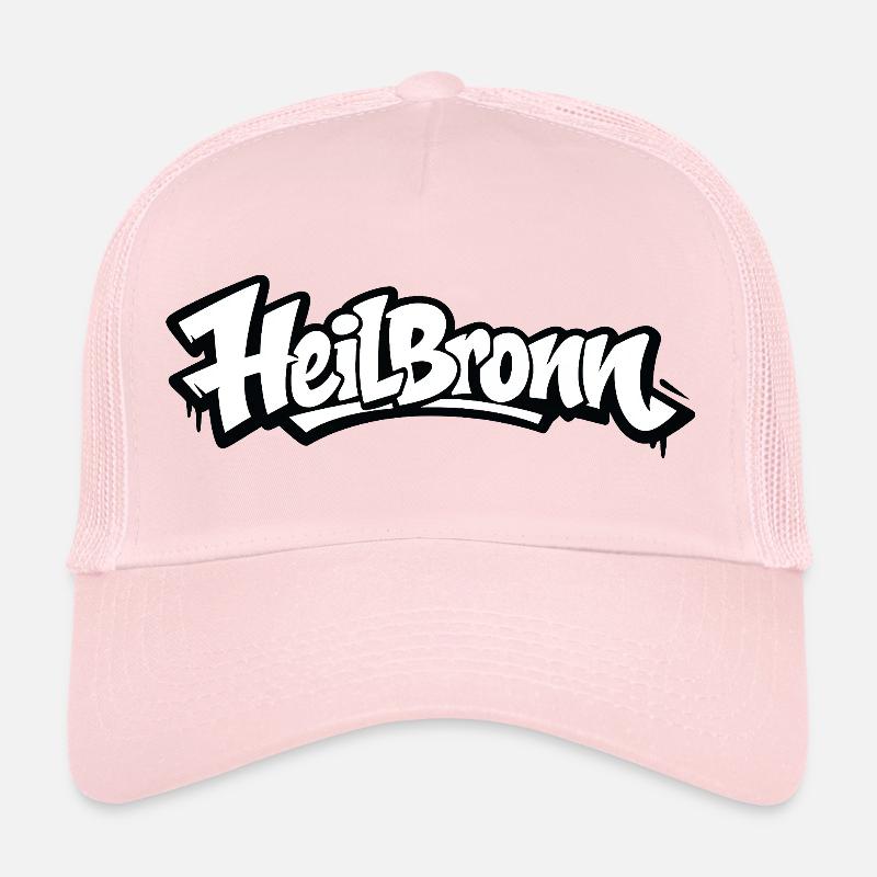 Heilbronn Graffiti Logo Tee - Trucker Cap - pale pink