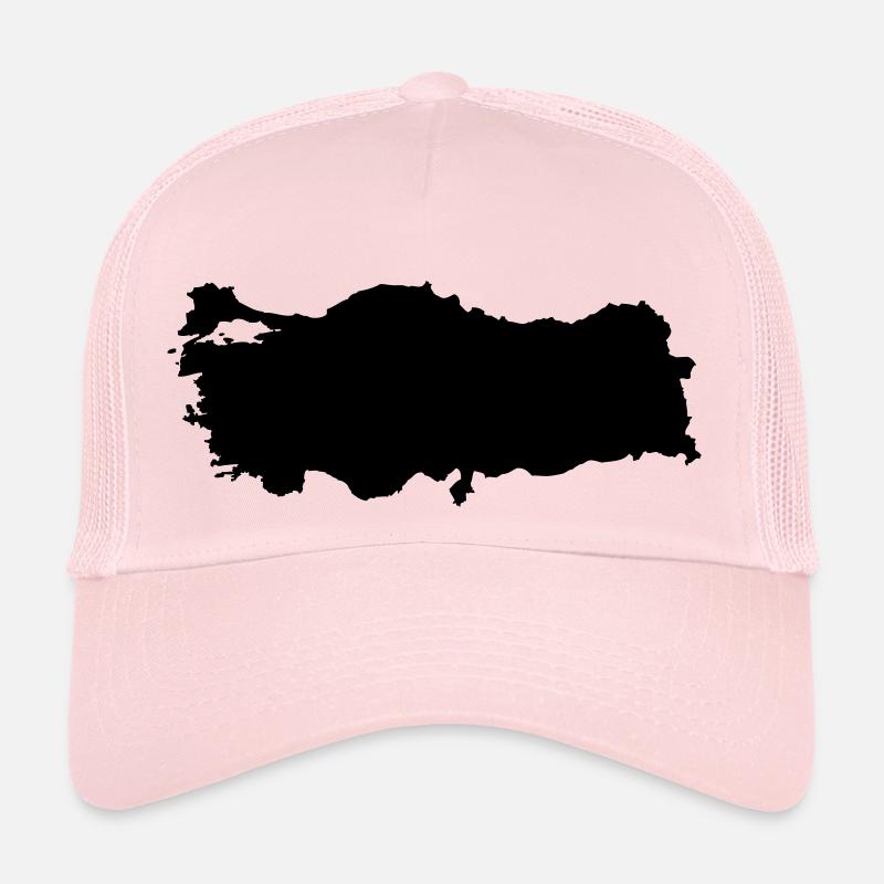 Turkey Map Map - Trucker Cap - pale pink