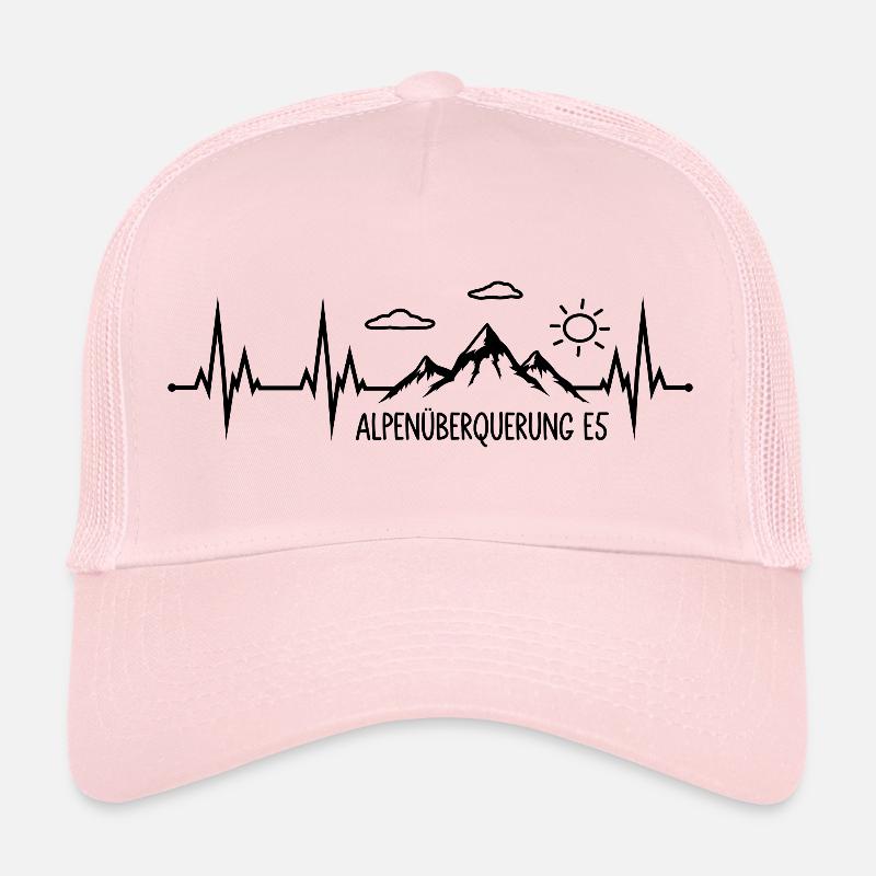 Alpenüberquerung E5 - Trucker Cap - Hellrosa