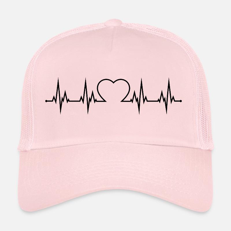 Herzschlag EKG - Trucker Cap - Hellrosa