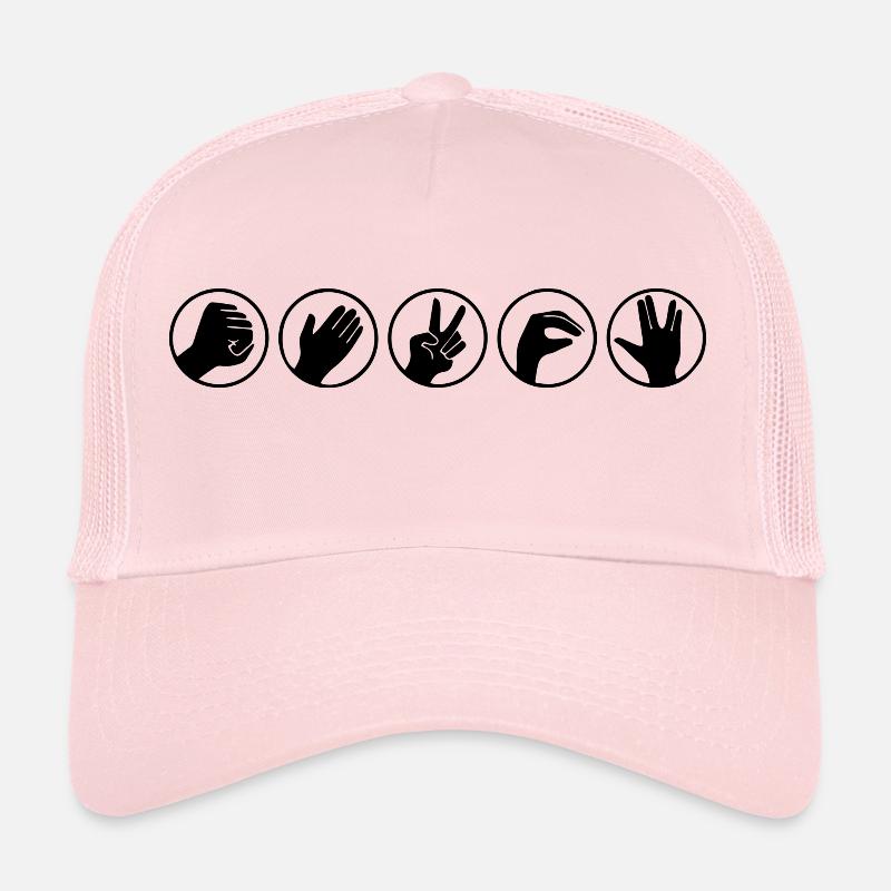 Pierre Papier Ciseaux Lézard Spock Nerdy Design TBBT Casquette trucker 