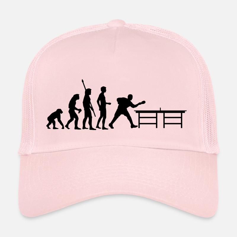 evolution_table_tennis_a - Casquette trucker  - rose pâle