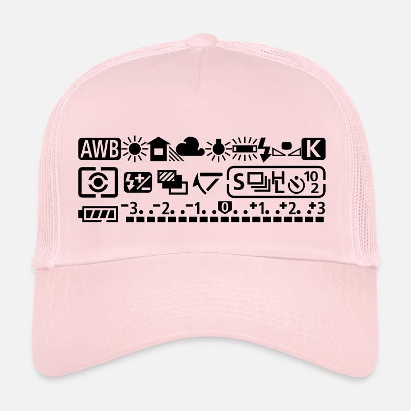 Digitalkamera-Icons - Trucker Cap - Hellrosa
