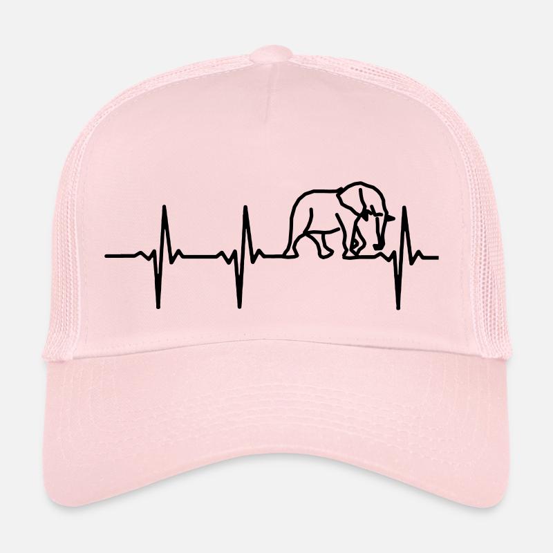 MON CŒUR BAT POUR LES ÉLÉPHANTS ! - Casquette trucker  - rose pâle