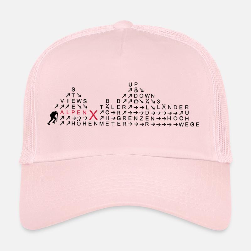 AlpenX_wandern - Trucker Cap - Hellrosa