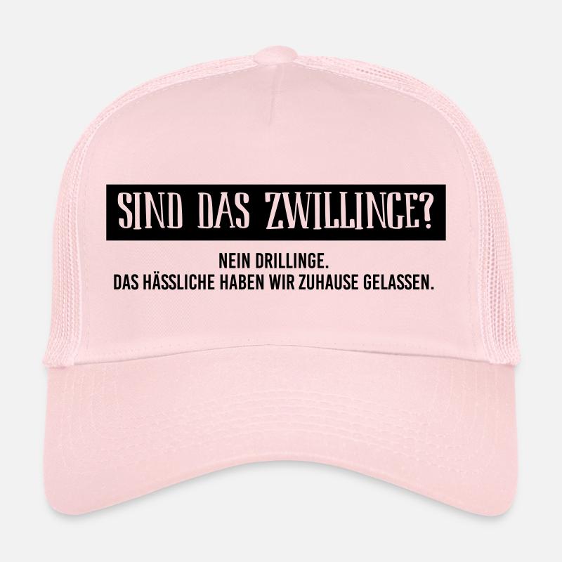 BIO Stoffbeutel: Sind das Zwillinge? - Trucker Cap - Hellrosa