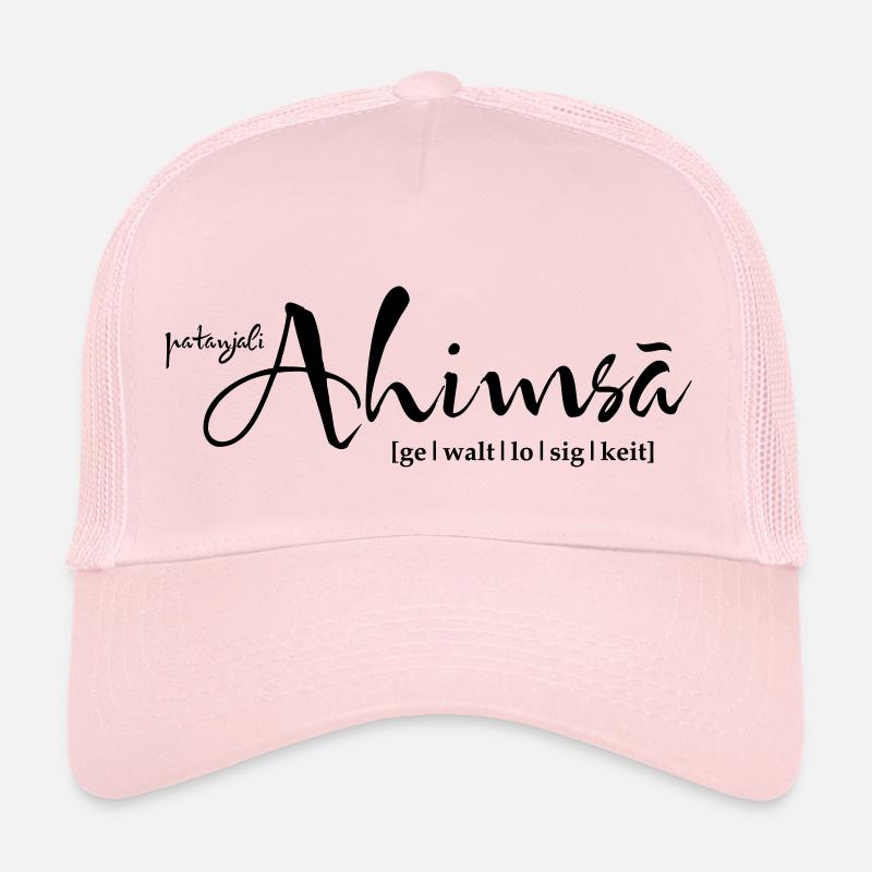 yoga ahimsa gewaltlosigkeit - Trucker Cap - Hellrosa