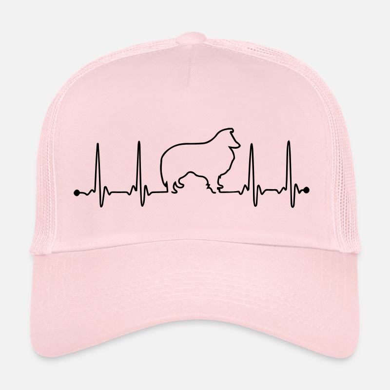 Sheltie Herzfrequenz - Trucker Cap - Hellrosa