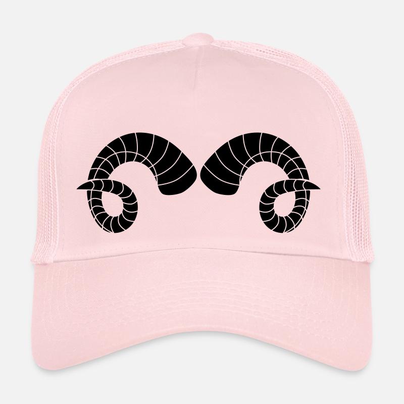 horns - Trucker Cap - pale pink