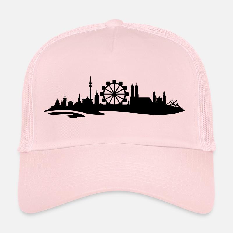 Munich skyline ferris wheel 3 Trucker Cap