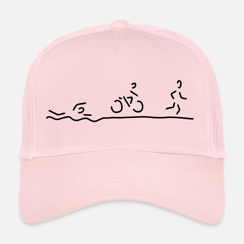 triathlon triathlet - Trucker Cap - Hellrosa