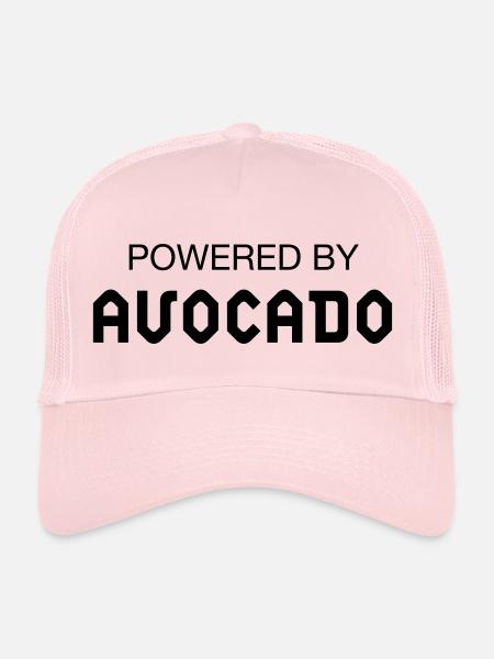 Powered By Avocado - Trucker Cap - pale pink - Front
