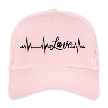 Pfote Herzschlag - Trucker Cap - Hellrosa - Vorne