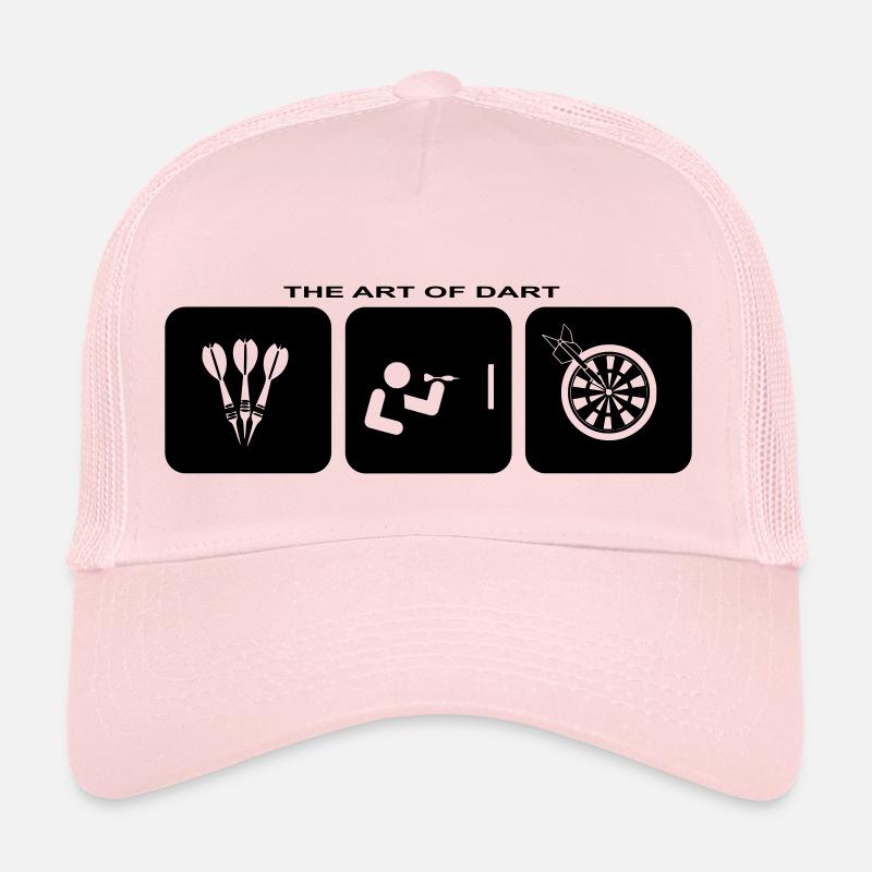 Dart Darten Sport Unterhaltung Freizeit Hobby - Trucker Cap - Hellrosa