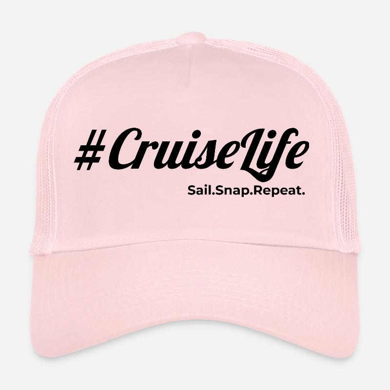 #CruiseLife - Casquette trucker  - rose pâle