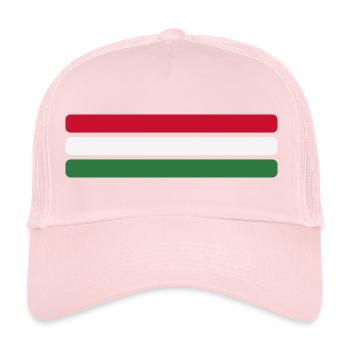 Hungary Flag Minimal - Flag Fan Stripe Design - Trucker Cap - pale pink - Front