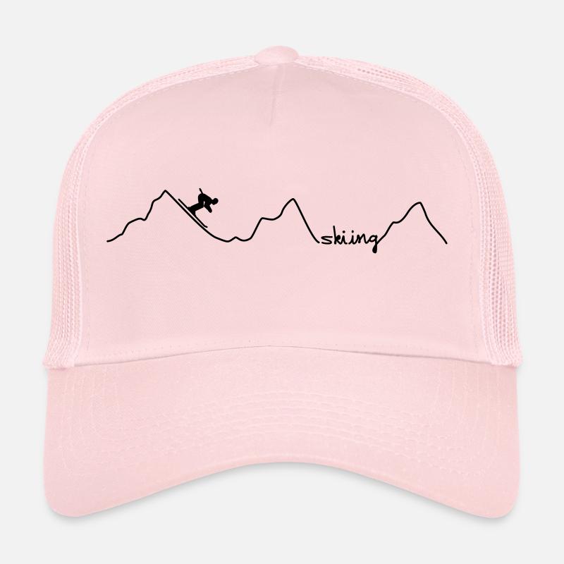 Skifahrer in den Alpen Trucker Cap