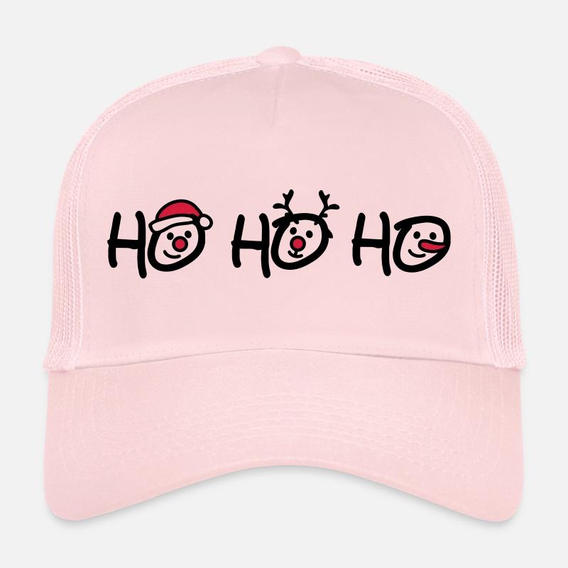 Ho Ho Ho - Casquette trucker  - rose pâle