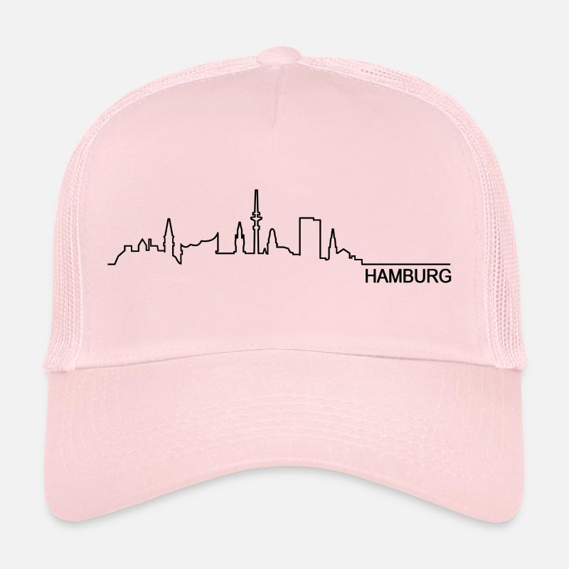 Skyline Hamburg - Trucker Cap - Hellrosa