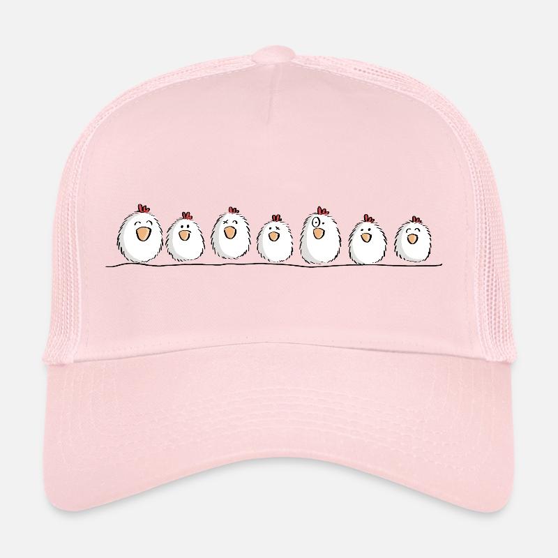 Poulets sur le poulet - Casquette trucker  - rose pâle