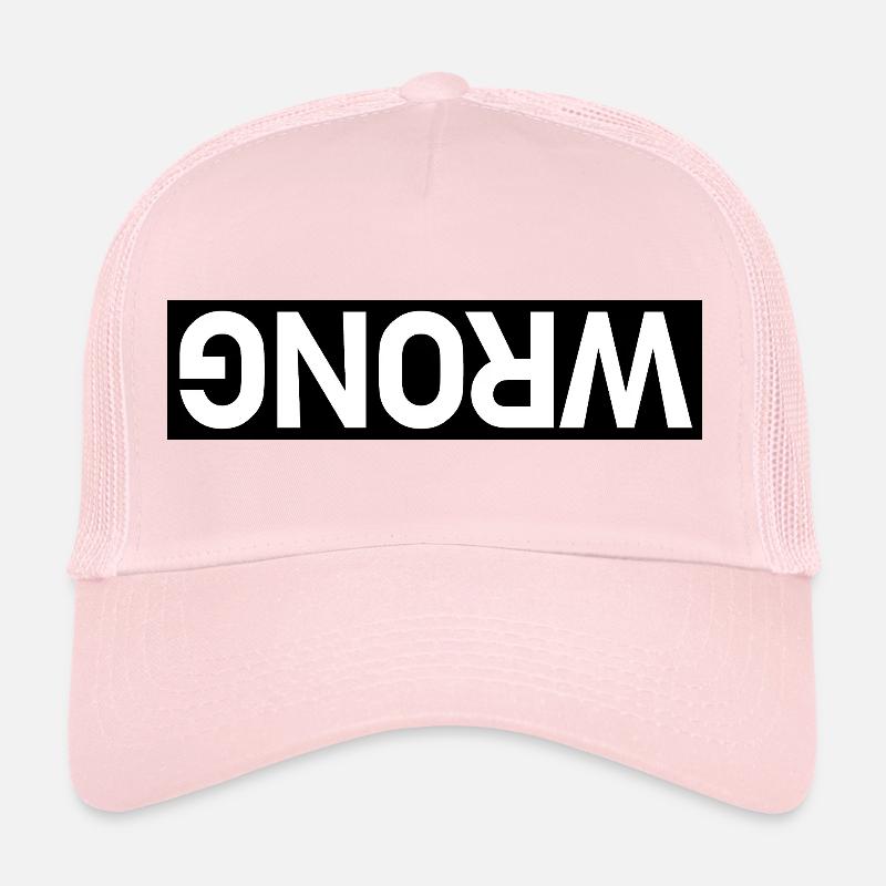 Wrong V2 Black and White by Falsches Design Trucker Cap