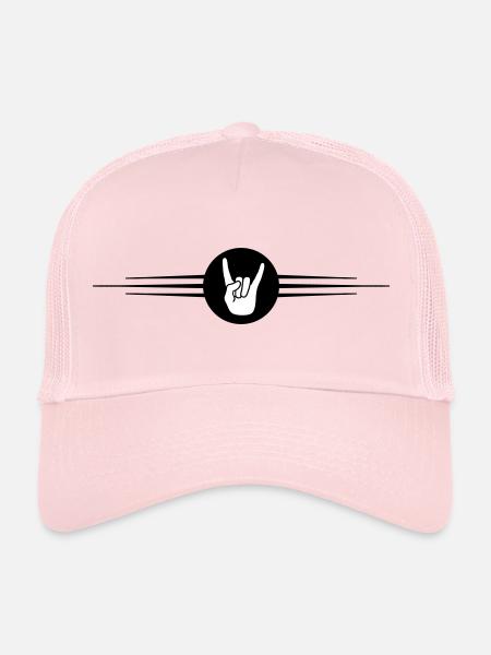 Party Hand Icon Line - Trucker Cap - pale pink - Front