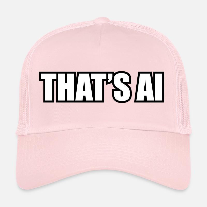 "That's AI" Font - Trucker Cap - pale pink
