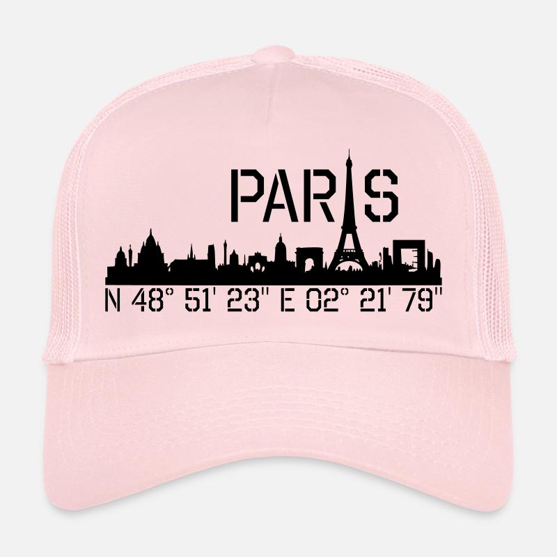 Paris coordonnées N 48 ° 51 '23' 'E 02 ° 21' 79 '' Casquette trucker 