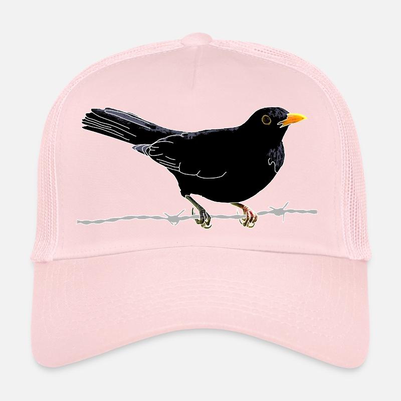 Amsel auf Stacheldraht - Trucker Cap - Hellrosa