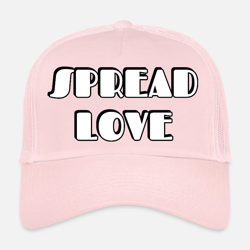 Spread Love Bold Typographic Design Trucker Cap