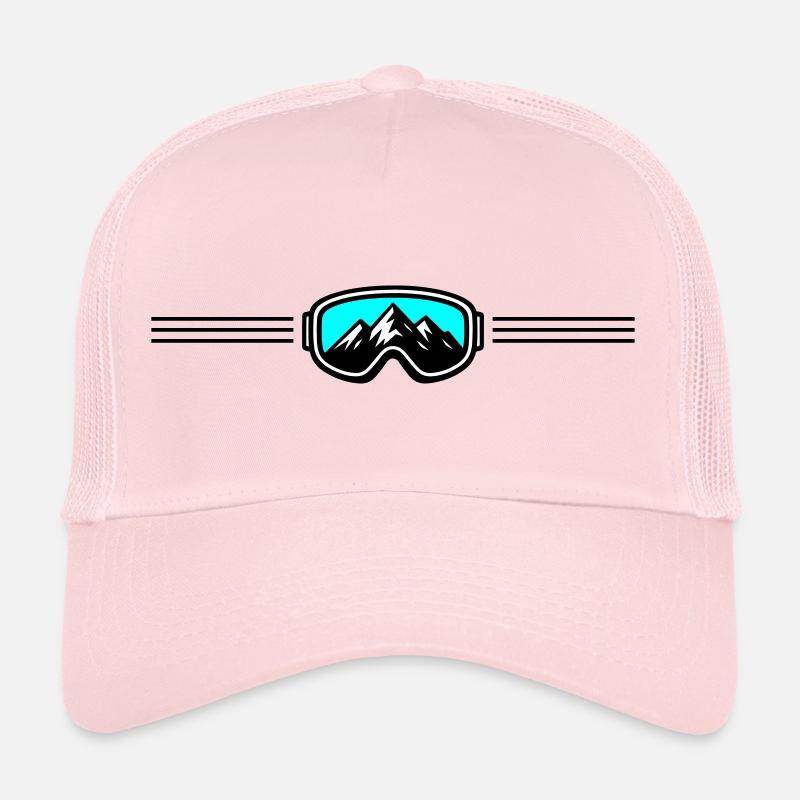 Ski Goggles Ski Mountains Trucker Cap