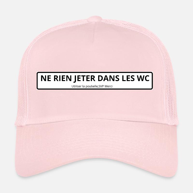 WC Wandaufkleber Trucker Cap