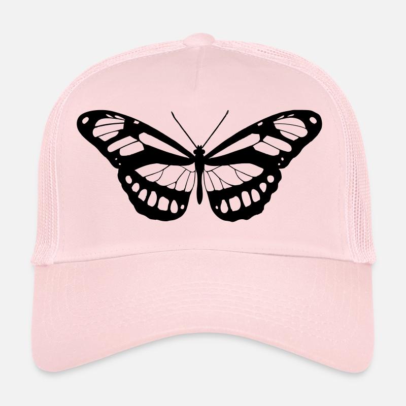 Schmetterling Silhouette - Trucker Cap - Hellrosa