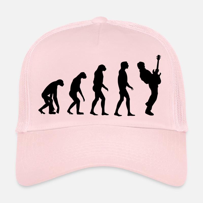 bass player evolution - Casquette trucker  - rose pâle