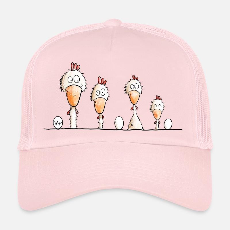 Happy Chickens - Trucker Cap - pale pink