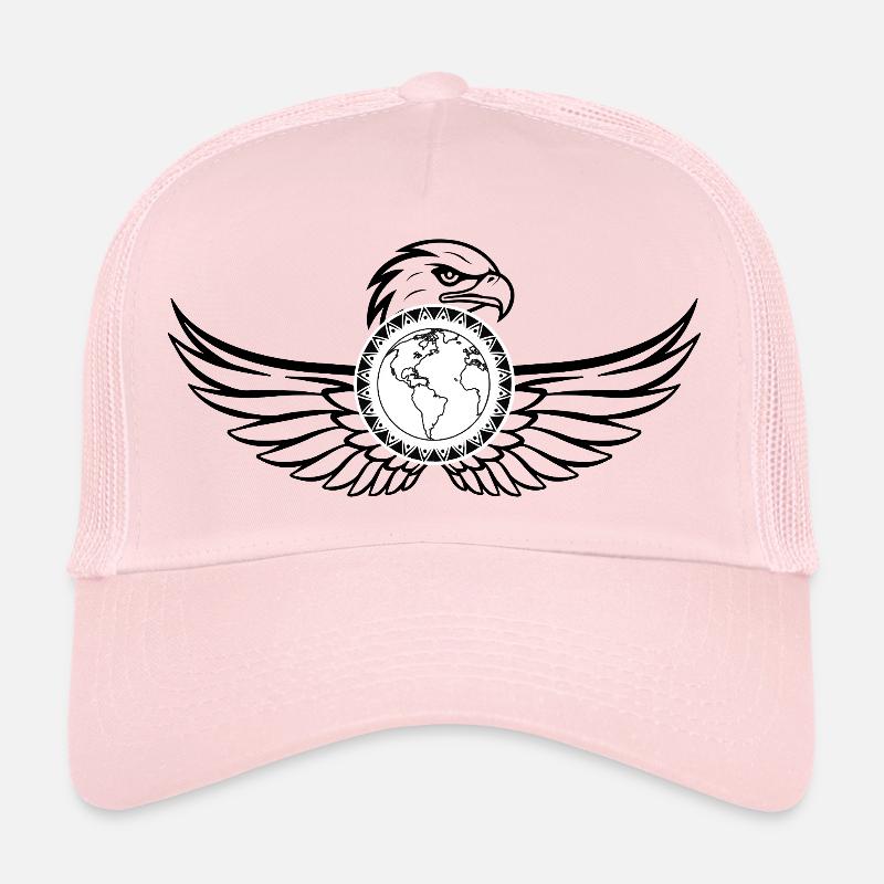 Die Weld beschützt von einem Adler - Trucker Cap - Hellrosa
