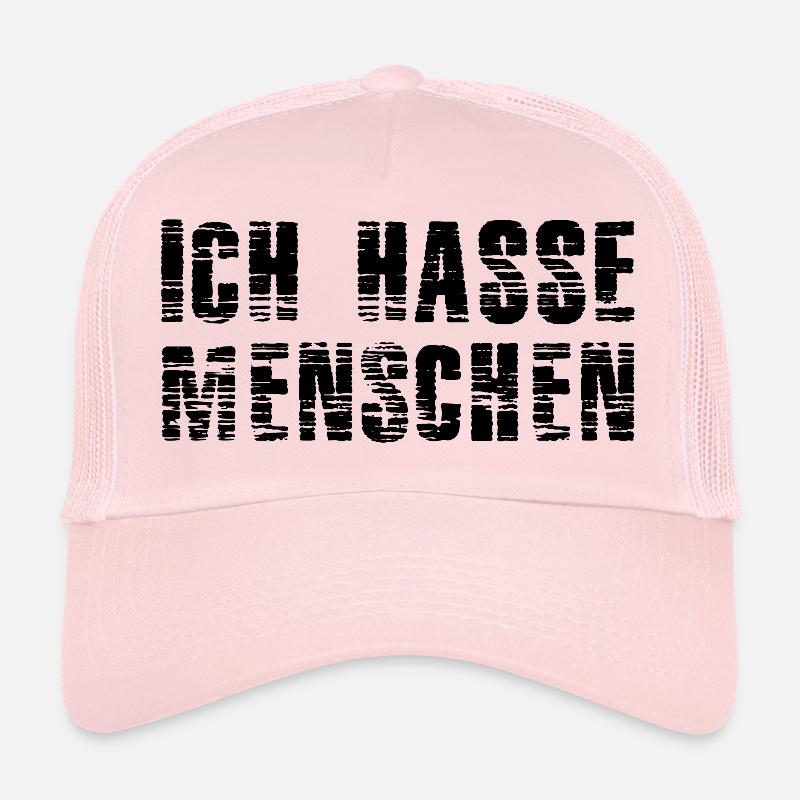 Ich hasse Menschen - Trucker Cap - Hellrosa
