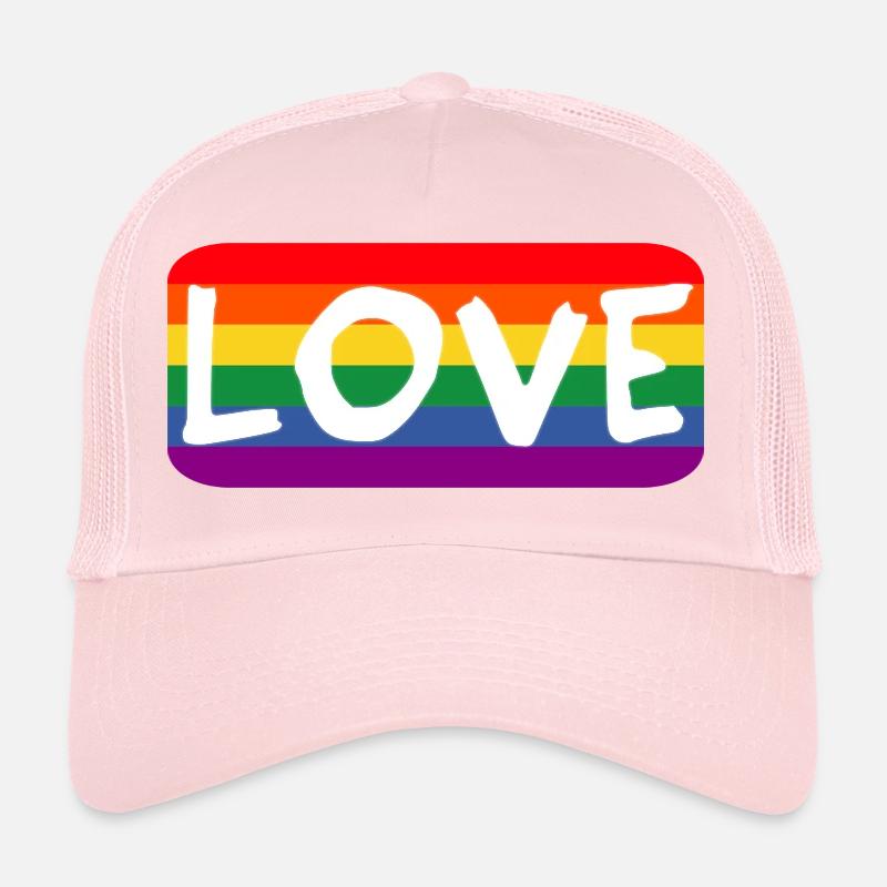 Love Pride Rainbow - Trucker Cap - pale pink