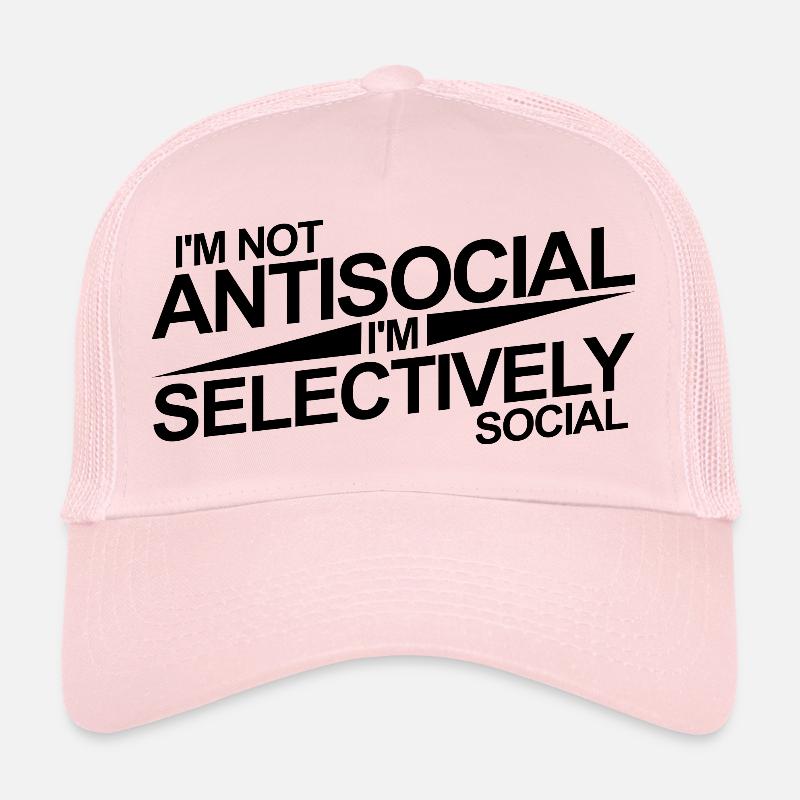 Don sélectif antisocial social de nerd de nerd - Casquette trucker  - rose pâle