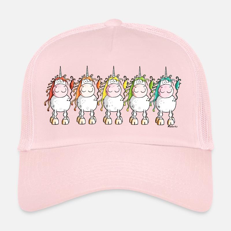 Funny Unicorns - Trucker Cap - Hellrosa