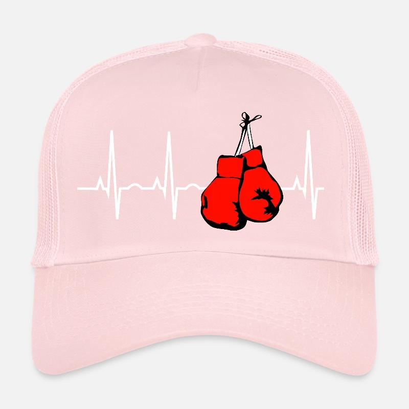 Heartbeat Boxhandschuhe auf Schwarz Trucker Cap