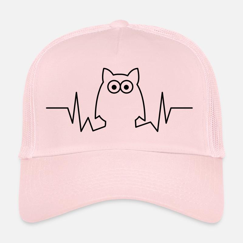 Herzschlag Eule - Trucker Cap - Hellrosa